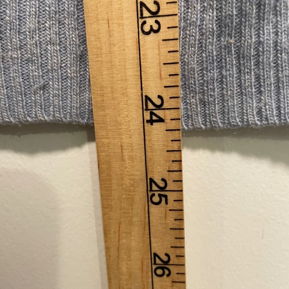J. Crew Womens V-Neck Sweater Light Blue Wool Cashmere Blend Size M 104153